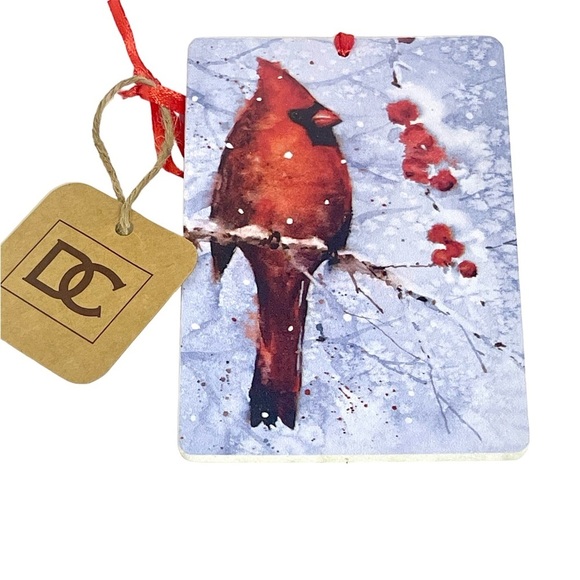 Demdaco Other - Dean Crouser DEMDACO Cardinal Wood Watercolor Hanging Gift Card Holder/Ornament